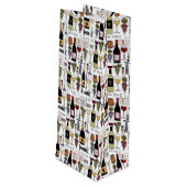 Wijnoverloopflesjes, glazen flesjes en Accessoires Wijn Cadeautas (Achterkant Gekanteld)