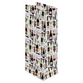 Wijnoverloopflesjes, glazen flesjes en Accessoires Wijn Cadeautas (Voorkant Gekanteld)