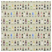 Wijnoverloopflessen met namen gepatterd stof (Swatch)