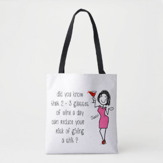 Wijnovers Glas van wijnkaaszak Tote Bag
