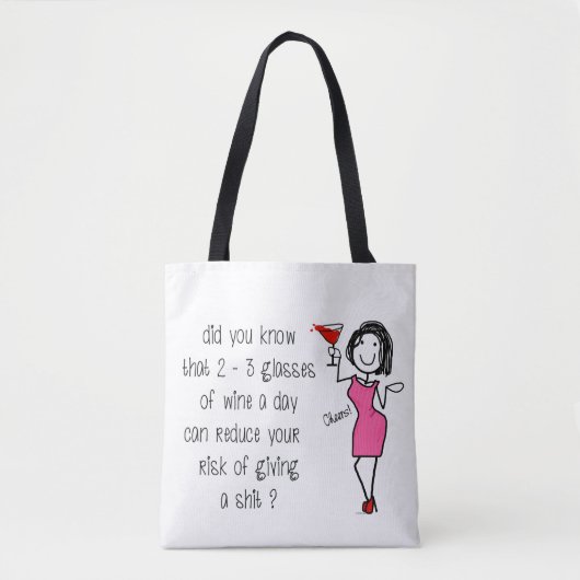 Wijnovers Glas van wijnkaaszak Tote Bag (Voorkant)