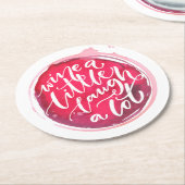 Wijnovers Ronde Kartonnen Onderzetter (Gebogen)