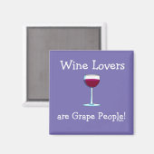 Wijnovers zijn druiven die een humane Cartoon hebb Magneet (Voorkant / Achterkant)