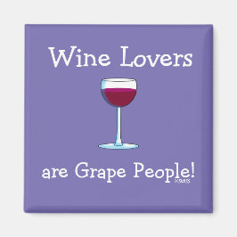 Wijnovers zijn druiven die een humane Cartoon hebb Magneet