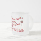 Wijnparen football grappige gameday frosted mok (Voorkant rechts)