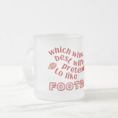 Wijnparen football grappige gameday frosted mok (Voorkant links)