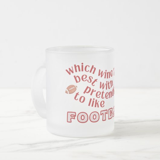 Wijnparen football grappige gameday frosted mok (Voorkant links)