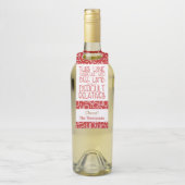 Wijnparen goed | Ho Ho Ho Grappig Flessenhanger (Op fles)