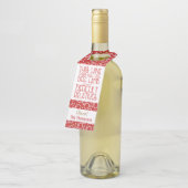 Wijnparen goed | Ho Ho Ho Grappig Flessenhanger (Schuin)