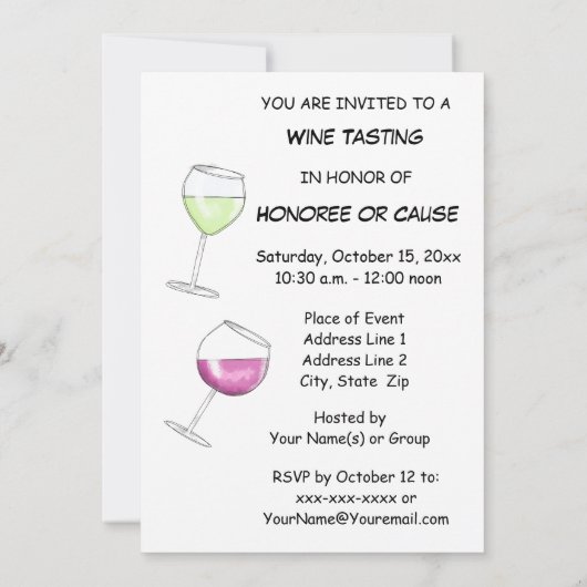 Wijnpartij bij het Testen Funny Gezegde Drink Bott Kaart (Achterkant)