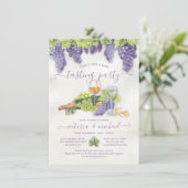 Wijnpartij bij het testen van kaas kaart (Staand voorkant)