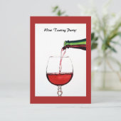 Wijnpartij uitnodigt kaart (Staand voorkant)
