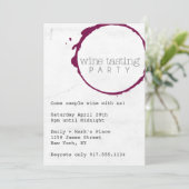 Wijnpartij uitnodigt kaart (Staand voorkant)