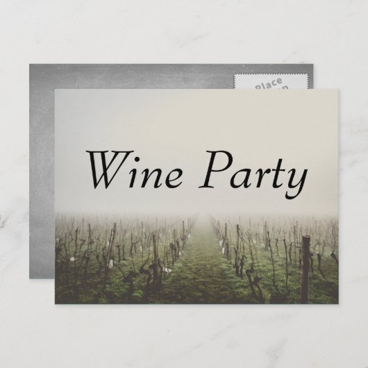 Wijnpartij wijngaarden Aangepast uitnodigen Uitnodiging Briefkaart (Voorkant / Achterkant)