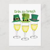 WIJNPARTIJERIN GO BRAGH SAINT PATRICKS DAAGS UITNODIGING BRIEFKAART (Voorkant)