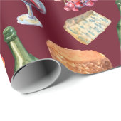 Wijnpatroon Cadeaupapier (Rol Hoek)