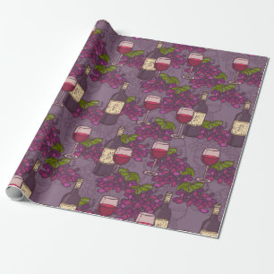 Wijnpatroon Cadeaupapier