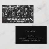 Wijnpatroon | KURKENTREKKER | Marmer Visitekaartje (Voorkant / Achterkant)