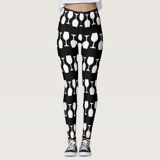Wijnpatroon Leggings (Voorkant)