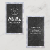 Wijnpictogram | Achtergrond van Rock Visitekaartje (Voorkant / Achterkant)