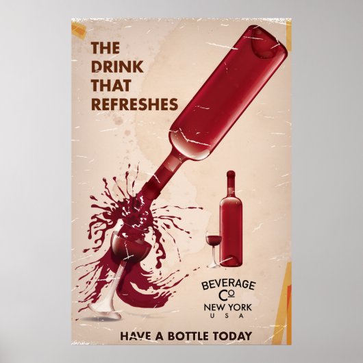 Wijnposter uit het verleden poster (Voorkant)