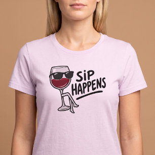 Wijnpret Happens Grappig T-shirt