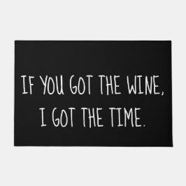 Wijnprijsopgave, Humor met wijnoverloop Deurmat