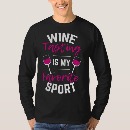 Wijnproefsport Drink wijn T-shirt (Voorkant)
