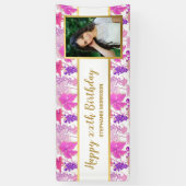 Wijnproeven, Paarse druiven, geboortefoto Spandoek (Verticaal)