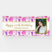 Wijnproeven, Paarse druiven, geboortefoto Spandoek (Horizontaal)