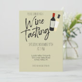 Wijnproeverij Aangepaste gepersonaliseerde partij Kaart (Staand voorkant)