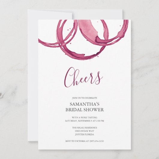 Wijnproeverij Aanpasbare Uitnodigingen (Voorkant)