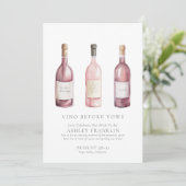 Wijnproeverij Bachelorette Party Kaart (Staand voorkant)