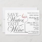 Wijnproeverij Bachelorette Party Uitnodiging ontwe (Voorkant)