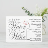 Wijnproeverij Bachelorette Party Uitnodiging ontwe (Staand voorkant)