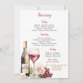 Wijnproeverij Bachelorette Party Weekend Route Kaart (Achterkant)