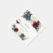 Wijnproeverij Bourgondië Bruidsdiner Papieren Serv Servet (Hoek)