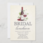 Wijnproeverij Bridal Luncheon nodigen Rustic Winer Kaart (Voorkant)