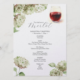 Wijnproeverij Eetmenu | Hydrangeas Menu