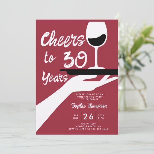 Wijnproeverij Elegant Casual Wijnmakerij 30e Verja Kaart (Staand voorkant)