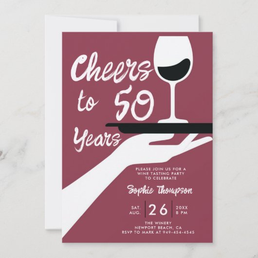Wijnproeverij Elegant Casual Wijnmakerij 50e Verja Kaart (Voorkant)