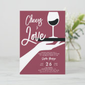 Wijnproeverij Elegant Casual Wijnmakerij Vrijgezel Kaart (Staand voorkant)