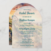 Wijnproeverij en lunch Bruids Douche Uitnodiging (Voorkant / Achterkant)