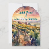 Wijnproeverij en lunch Bruids Douche Uitnodiging (Achterkant)