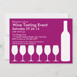 Wijnproeverij Evenement Flat Invitation Kaart