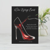 Wijnproeverij Event-Stiletto en wijn Kaart (Staand voorkant)