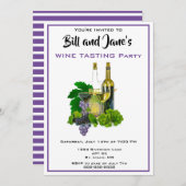 Wijnproeverij Feest Uitnodiging (Voorkant / Achterkant)