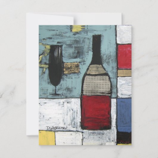 Wijnproeverij Feestelijke Uitnodiging (Voorkant)