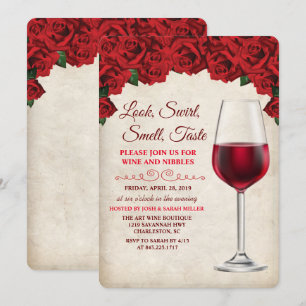 Wijnproeverij Feestelijke Uitnodiging Oude Wijn