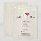 Wijnproeverij Feestje Kaart (Voorkant / Achterkant)
